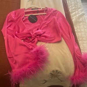 White Fox Hot Pink Top
